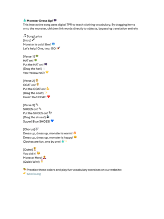 Preview of monster-dress-up-song-lyrics.pdf PDF